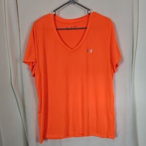 Under Armour Women's Orange V-Neck Top